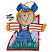 C1: Background---River Mist(Isacord 40 #1248)&#13;&#10;C2: Border---Poinsettia(Isacord 40 #1147)&#13;&#10;C3: Cap & Overalls---Wedgewood(Isacord 40 #1028)&#13;&#10;C4: Cap & Shirt---Muslin(Isacord 40 #1082)&#13;&#10;C5: Cap & Overalls---Nordic Blue(Isacor