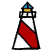 C1: Light---Canary(Isacord 40 #1124)&#13;&#10;C2: Roof---Tropical Blue(Isacord 40 #1534)&#13;&#10;C3: Stripes---White(Isacord 40 #1002)&#13;&#10;C4: Stripes---Poinsettia(Isacord 40 #1147)&#13;&#10;C5: Outlines---Black(Isacord 40 #1234)