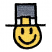 C1: Hatband---White(Isacord 40 #1002)&#13;&#10;C2: Hat---Leadville(Isacord 40 #1220)&#13;&#10;C3: Face---Citrus(Isacord 40 #1187)&#13;&#10;C4: Outline---Black(Isacord 40 #1234)