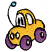 C1: Windows & Lights---White(Isacord 40 #1002)&#13;&#10;C2: Tires---Orchid(Isacord 40 #1255)&#13;&#10;C3: Car---Canary(Isacord 40 #1124)&#13;&#10;C4: Ball---Crystal Blue(Isacord 40 #1249)&#13;&#10;C5: Outline---Black(Isacord 40 #1234)