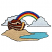C1: Water---Island Green(Isacord 40 #1095)&#13;&#10;C2: Sand---Champagne(Isacord 40 #1070)&#13;&#10;C3: Clouds---Glacier Green(Isacord 40 #1223)&#13;&#10;C4: Rainbow---Nordic Blue(Isacord 40 #1076)&#13;&#10;C5: Rainbow---Venetian Blue(Isacord 40 #1112)&#1