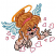C1: Wings---Light Jade Metallic(Yenmet/ Isamet #7041)&#13;&#10;C2: Skin---Twine(Isacord 40 #1017)&#13;&#10;C3: Skin Shade---Teaberry(Isacord 40 #1213)&#13;&#10;C4: Band---Tropicana(Isacord 40 #1511)&#13;&#10;C5: Hair---Honey Gold(Isacord 40 #1025)&#13;&#1