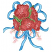 C1: Tiny Flowers---Iced Pink(Isacord 40 #1064)&#13;&#10;C2: Ribbon Main Color---Aqua(Isacord 40 #1204)&#13;&#10;C3: Ribbon Shade Outline---Caribbean Blue(Isacord 40 #1094)&#13;&#10;C4: Leaves Fill---Kiwi(Isacord 40 #1104)&#13;&#10;C5: Leaves Shade & Outli