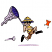 C1: Ground, Net & Cloud---Lavender(Isacord 40 #1193)&#13;&#10;C2: Net, Shadows & Underside Hat---Venetian Blue(Isacord 40 #1112)&#13;&#10;C3: Skin---Twine(Isacord 40 #1017)&#13;&#10;C4: Pants---Pecan(Isacord 40 #1128)&#13;&#10;C5: Pants Shadows---Rust(Isa