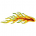 C1: Flame---Canary(Isacord 40 #1124)&#13;&#10;C2: Outline---Goldenrod(Isacord 40 #1137)&#13;&#10;C3: Middle Flame---Fox Fire(Isacord 40 #1184)&#13;&#10;C4: Center---Poppy(Isacord 40 #1037)