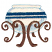 C1: Back Legs---Whale(Isacord 40 #1041)&#13;&#10;C2: Vase---Pearl / Iridescent(Yenmet/ Isamet #7021)&#13;&#10;C3: Highlights---Ebb Tide Metallic(Yenmet/ Isamet #7043)&#13;&#10;C4: Decorations---Caribbean(Isacord 40 #1090)&#13;&#10;C5: Outline---Ebb Tide M