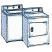 C1: Washer & Dryer---White(Isacord 40 #1002)&#13;&#10;C2: Shading---Azure Blue(Isacord 40 #1203)&#13;&#10;C3: Outlines---Black(Isacord 40 #1234)&#13;&#10;C4: Highlights---Crystal Blue(Isacord 40 #1249)