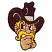 C1: Eyes & Teeth---White(Isacord 40 #1002)&#13;&#10;C2: Skin---Twine(Isacord 40 #1017)&#13;&#10;C3: Hat Band---Sterling(Isacord 40 #1011)&#13;&#10;C4: Hair---Canary(Isacord 40 #1124)&#13;&#10;C5: Hat & Outlines---Black(Isacord 40 #1234)&#13;&#10;C6: Hat H