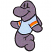 C1: Dolphin---Cobblestone(Isacord 40 #1219)&#13;&#10;C2: Shirt---River Mist(Isacord 40 #1248)&#13;&#10;C3: Stripes---Tangerine(Isacord 40 #1078)&#13;&#10;C4: Detail & Outline---Black(Isacord 40 #1234)