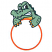 C1: Belly---Citrus(Isacord 40 #1187)&#13;&#10;C2: Ring---Pumpkin(Isacord 40 #1168)&#13;&#10;C3: Eyes---White(Isacord 40 #1002)&#13;&#10;C4: Gator---Swiss Ivy(Isacord 40 #1079)&#13;&#10;C5: Nails---Papaya(Isacord 40 #1024)&#13;&#10;C6: Gator---Bright Mint(