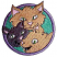 C1: Background---Spring Frost(Isacord 40 #1047)&#13;&#10;C2: Eyes & Teeth---White(Isacord 40 #1002)&#13;&#10;C3: Pupils---Lima Bean(Isacord 40 #1177)&#13;&#10;C4: Nose & Inside Ears---Blush(Isacord 40 #1113)&#13;&#10;C5: Circle Border---Amethyst Frost(Isa