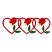 C1: Leaves---Green(Isacord 40 #1503)&#13;&#10;C2: Hearts---Poinsettia(Isacord 40 #1147)&#13;&#10;C3: Flower Middle---Citrus(Isacord 40 #1187)&#13;&#10;C4: Flower---Poinsettia(Isacord 40 #1147)