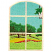 C1: Sky---Aqua(Isacord 40 #1204)&#13;&#10;C2: Grass---Bright Mint(Isacord 40 #1510)&#13;&#10;C3: Hanging  Pot---Ice Cap(Isacord 40 #1074)&#13;&#10;C4: Fern & Trees---Swiss Ivy(Isacord 40 #1079)&#13;&#10;C5: Tree Detail---Backyard Green(Isacord 40 #1175)&#
