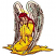 C1: Wings---White(Isacord 40 #1002)&#13;&#10;C2: Skin---Twine(Isacord 40 #1017)&#13;&#10;C3: Hair---Cherry(Isacord 40 #1169)&#13;&#10;C4: Robe---Yellow(Isacord 40 #1187)&#13;&#10;C5: Robe Shade---Honey Gold(Isacord 40 #1025)&#13;&#10;C6: Wing Shade---Impa