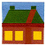 C1: Sky---Celestial(Isacord 40 #1028)&#13;&#10;C2: Windows---Canary(Isacord 40 #1124)&#13;&#10;C3: Side---Date(Isacord 40 #1216)&#13;&#10;C4: Roof---Moss Green(Isacord 40 #1176)&#13;&#10;C5: Lines---Spice(Isacord 40 #1181)