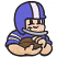 C1: Football---Pine Bark(Isacord 40 #1170)&#13;&#10;C2: Skin---Twine(Isacord 40 #1017)&#13;&#10;C3: Outline---White(Isacord 40 #1002)&#13;&#10;C4: Tackdown---White(Isacord 40 #1002)&#13;&#10;C5: Stripes---White(Isacord 40 #1002)&#13;&#10;C6: Face---Sterli