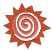 C1: Center---Melon(Isacord 40 #1259)&#13;&#10;C2: Rays---Clay(Isacord 40 #1021)