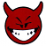 C1: Teeth---White(Isacord 40 #1002)&#13;&#10;C2: Face---Poinsettia(Isacord 40 #1147)&#13;&#10;C3: Outline---Black(Isacord 40 #1234)