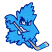 C1: Eyes and Teeth---White(Isacord 40 #1002)&#13;&#10;C2: Leaf---Crystal Blue(Isacord 40 #1249)&#13;&#10;C3: Hockey Stick---Oat(Isacord 40 #1127)&#13;&#10;C4: Outline Design---Nordic Blue(Isacord 40 #1076)