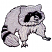 C1: Body---White(Isacord 40 #1002)&#13;&#10;C2: Outline Tail & Mask---Black(Isacord 40 #1234)