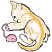 C1: Toy & Paws---Iced Pink(Isacord 40 #1064)&#13;&#10;C2: Toy, Tail & Shade---Azalea Pink(Isacord 40 #1224)&#13;&#10;C3: Cat---White(Isacord 40 #1002)&#13;&#10;C4: Stripes---Oat(Isacord 40 #1127)&#13;&#10;C5: Stripes---Meringue(Isacord 40 #1017)&#13;&#10;