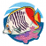 C1: Background---Island Waters(Isacord 40 #1045)&#13;&#10;C2: Background---Island Green(Isacord 40 #1095)&#13;&#10;C3: Background---Caribbean(Isacord 40 #1090)&#13;&#10;C4: Coral---Wild Iris(Isacord 40 #1032)&#13;&#10;C5: Plant---Bright Mint(Isacord 40 #1