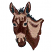 C1: Donkey---Old Gold(Isacord 40 #1055)&#13;&#10;C2: Donkey Shading---Toffee(Isacord 40 #1126)&#13;&#10;C3: Donkey Shading---Rust(Isacord 40 #1058)&#13;&#10;C4: Outline & Mane---Fox(Isacord 40 #1186)