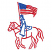 C1: Horse & Flag---Wildfire(Isacord 40 #1147)&#13;&#10;C2: Rider & Flag---Nordic Blue(Isacord 40 #1076)