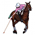 C1: Ball, Helmet, Glove & Pants---White(Isacord 40 #1002)&#13;&#10;C2: Hat Shading---Oxford(Isacord 40 #1222)&#13;&#10;C3: Hat & Pants Shading---Fieldstone(Isacord 40 #1236)&#13;&#10;C4: Saddle Blanket---Oat(Isacord 40 #1127)&#13;&#10;C5: Horse---Redwood(