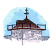 C1: Background---River Mist(Isacord 40 #1248)&#13;&#10;C2: Roof---Rust(Isacord 40 #1058)&#13;&#10;C3: Roof Shading---Fox(Isacord 40 #1186)&#13;&#10;C4: Fence---Silver(Isacord 40 #1236)&#13;&#10;C5: Fence Shading & Wall---Cream(Isacord 40 #1071)&#13;&#10;C