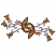 C1: Flower Centers & Designs---Gold(Isacord 40 #1185)&#13;&#10;C2: Vines & Leaves---Champagne(Isacord 40 #1070)&#13;&#10;C3: Design & Flower Outlines---Ochre(Isacord 40 #1159)