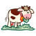 C1: Cow---Linen(Isacord 40 #1071)&#13;&#10;C2: Nose, Ears, & Udders---Pink Tulip(Isacord 40 #1115)&#13;&#10;C3: Grass---Spring Frost(Isacord 40 #1047)&#13;&#10;C4: Bell---Goldenrod(Isacord 40 #1137)&#13;&#10;C5: Mane---Champagne(Isacord 40 #1070)&#13;&#10
