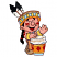 C1: Headband, Necklace & Drum---River Mist(Isacord 40 #1248)&#13;&#10;C2: Headband & Drum---Goldenrod(Isacord 40 #1137)&#13;&#10;C3: Feathers & Drum Head---Eggshell(Isacord 40 #1071)&#13;&#10;C4: Drum Head Shading, Moccasins, & Headband---Flax(Isacord 40