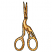 C1: Scissors---Lemon(Isacord 40 #1167)&#13;&#10;C2: Scissors Shading---Liberty Gold(Isacord 40 #1025)&#13;&#10;C3: Scissors Highlights---Vanilla(Isacord 40 #1022)&#13;&#10;C4: Outline---Black(Isacord 40 #1234)&#13;&#10;C5: Detail---Redwood(Isacord 40 #105