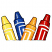 C1: Guide Line---Black(Isacord 40 #1234)&#13;&#10;C2: Far Right Crayon---Poinsettia(Isacord 40 #1147)&#13;&#10;C3: Far Right Crayon Shading---Bordeaux(Isacord 40 #1035)&#13;&#10;C4: Center Left Crayon---Nordic Blue(Isacord 40 #1076)&#13;&#10;C5: Center Le