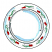 C1: Plate---Silky White(Isacord 40 #1001)&#13;&#10;C2: Plate Shading---Aqua(Isacord 40 #1204)&#13;&#10;C3: Plate Shading---Sterling(Isacord 40 #1011)&#13;&#10;C4: Stems---Emerald(Isacord 40 #1049)&#13;&#10;C5: Flowers---Poinsettia(Isacord 40 #1147)&#13;&#