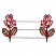 C1: Leaves---Jalapeno(Isacord 40 #1104)&#13;&#10;C2: Roses---Pink Tulip(Isacord 40 #1115)&#13;&#10;C3: Outlines & Lines---Cranberry(Isacord 40 #1035)