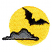 C1: Moon---Canary(Isacord 40 #1124)&#13;&#10;C2: Cloud---Whale(Isacord 40 #1041)&#13;&#10;C3: Bat & Outline---Black(Isacord 40 #1234)