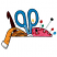 C1: Pin Head---Kelly(Isacord 40 #1101)&#13;&#10;C2: Pin Head---Citrus(Isacord 40 #1187)&#13;&#10;C3: Scissors & Pin Head---Tropical Blue(Isacord 40 #1534)&#13;&#10;C4: Pin Cushion---Garden Rose(Isacord 40 #1109)&#13;&#10;C5: Pin Heads & Pin Cushion Shadin