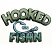 C1: "Hooked"---Spring Frost(Isacord 40 #1047)&#13;&#10;C2: "Hooked" Shading---Grasshopper(Isacord 40 #1176)&#13;&#10;C3: "Hooked" Outlines---Black(Isacord 40 #1234)&#13;&#10;C4: "On"---Island Waters(Isacord 40 #1045)&#13;&#10;C5: "On" Outlines---Black(Isa