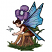 C1: Grass, Leaves, Stem & Belt---Lima Bean(Isacord 40 #1177)&#13;&#10;C2: Grass, Leaves & Belt Shading---Backyard Green(Isacord 40 #1175)&#13;&#10;C3: Wings---Crystal Blue(Isacord 40 #1249)&#13;&#10;C4: Wings Coloration & Flower---Wild Iris(Isacord 40 #10