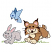 C1: Grass---Erin Green(Isacord 40 #1510)&#13;&#10;C2: Noses & Inner Ears---Pink Tulip(Isacord 40 #1115)&#13;&#10;C3: Bunny Belly & Tail---Eggshell(Isacord 40 #1071)&#13;&#10;C4: Bunny---Mystik Grey(Isacord 40 #1218)&#13;&#10;C5: Bunny Eyes & Outlines---St