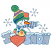 C1: Nose---Goldenrod(Isacord 40 #1137)&#13;&#10;C2: Heart, Patch & Stars on Mittens---Melon(Isacord 40 #1259)&#13;&#10;C3: Stocking Stripe---Wild Iris(Isacord 40 #1032)&#13;&#10;C4: Stocking Band Stripe---Nordic Blue(Isacord 40 #1076)&#13;&#10;C5: Stockin