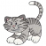 C1: Inside Ears & Nose---Shell(Isacord 40 #1015)&#13;&#10;C2: Teeth---White(Isacord 40 #1002)&#13;&#10;C3: Paws, Belly, Chest & Tail Tip---Eggshell(Isacord 40 #1071)&#13;&#10;C4: Stripes---Dolphin(Isacord 40 #1219)&#13;&#10;C5: Body---Fieldstone(Isacord 4