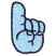 C1: Hand---River Mist(Isacord 40 #1248)&#13;&#10;C2: Hand Outlines---Nordic Blue(Isacord 40 #1076)