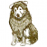 C1: Dog---Golden Grain(Isacord 40 #1126)&#13;&#10;C2: Dog Shading & Outlines---Light Cocoa(Isacord 40 #1158)