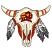 C1: Feather Tips---Whale(Isacord 40 #1041)&#13;&#10;C2: Feathers---White(Isacord 40 #1002)&#13;&#10;C3: Feather Shading---Cloud(Isacord 40 #1218)&#13;&#10;C4: Skull Paint---Burnt Orange(Isacord 40 #1181)&#13;&#10;C5: Skull Paint---Honey(Isacord 40 #1158)&