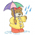 C1: Nose & Inner Ears---Muslin(Isacord 40 #1082)&#13;&#10;C2: Bow & Shoes---Coral(Isacord 40 #1019)&#13;&#10;C3: Bear---Jalapeno(Isacord 40 #1104)&#13;&#10;C4: Coat---Daffodil(Isacord 40 #1135)&#13;&#10;C5: Clasps---White(Isacord 40 #1002)&#13;&#10;C6: Um
