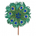 C1: Fan Stick---Pecan(Isacord 40 #1128)&#13;&#10;C2: Feathers---Light Kelly(Isacord 40 #1101)&#13;&#10;C3: Feathers Shading---Shamrock(Isacord 40 #1101)&#13;&#10;C4: Feathers Dark Shading---Tarnished Gold(Isacord 40 #1227)&#13;&#10;C5: Feathers Details---