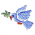 C1: Leaf---Jalapeno(Isacord 40 #1104)&#13;&#10;C2: Beak & Feet---Candlelight(Isacord 40 #1137)&#13;&#10;C3: Dove---Ice Cap(Isacord 40 #1074)&#13;&#10;C4: Eye---Azure Blue(Isacord 40 #1203)